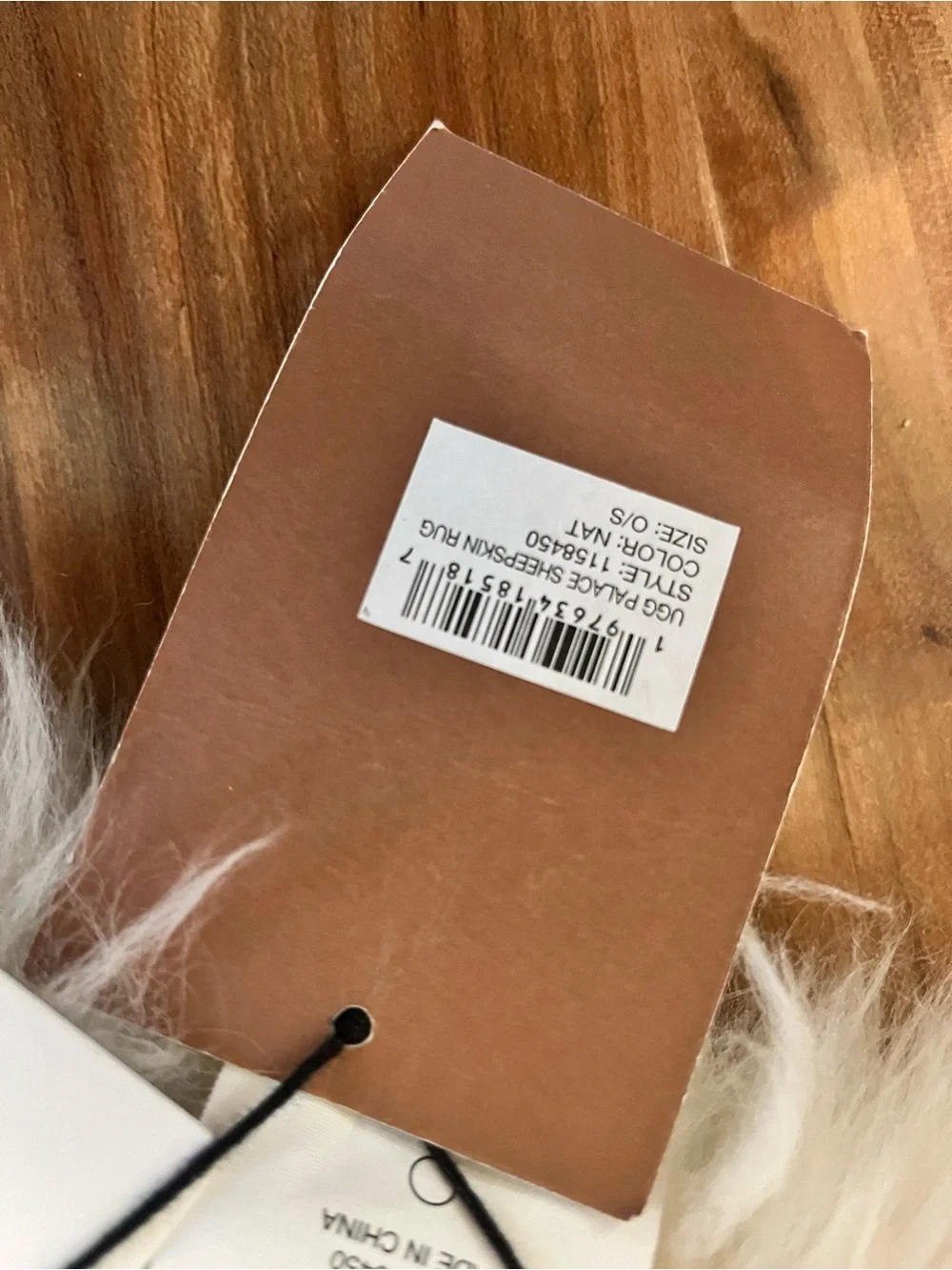 Palace x UGG Cream Sheepskin Fur Throw Rug